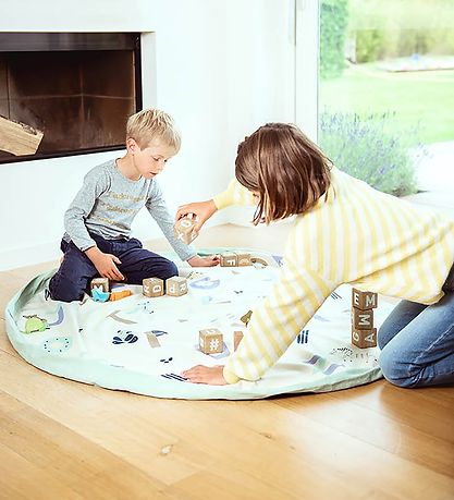 Play&Go Leikfangateppi - Ø: 140 cm - Dýrastafróf