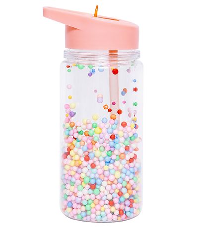 Petit Monkey Vatnsflaska M. sogrör - 300 ml - Macaron Pops - Cor