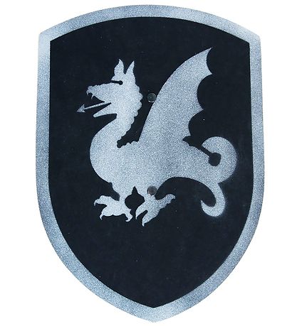 Den Goda Fen Búningur - Riddaraskjöldur - Svart/Silfur