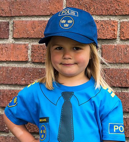 Den Goda Fen Kostüm - Polizeimütze - Blau