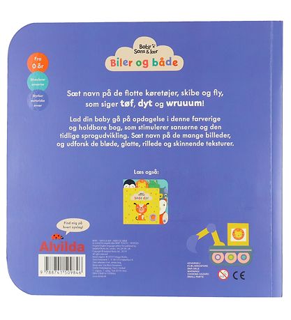 Alvilda Bilderbuch - Sense & Learn - Autos und Boote - Dänisch