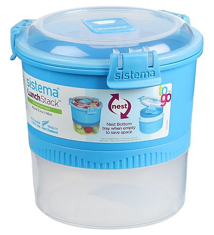 Sistema Lunchbox w. Cutlery - Lunch Stack - 965 ml - Blue