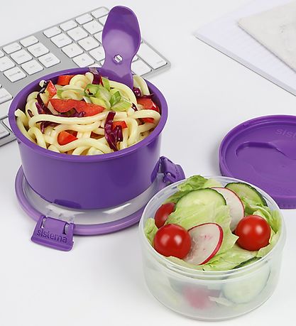 Sistema Matlda m. Bestick - Lunch Stack - 965 ml - Lila