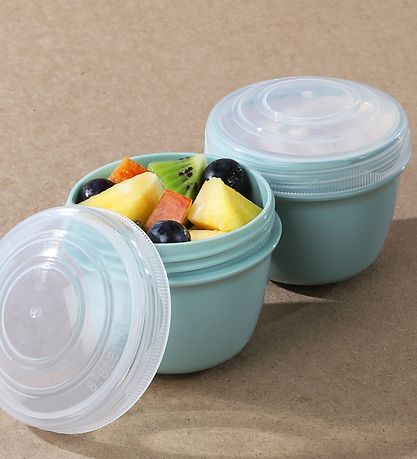 Sistema Bento Box To Go Lunch Box With Yoghurt/Fruit Pot 1.25 L Square  Bpa-Free Minty Teal