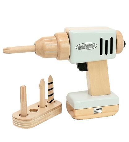 MaMaMeMo Bohrmaschine - Holz/Grau