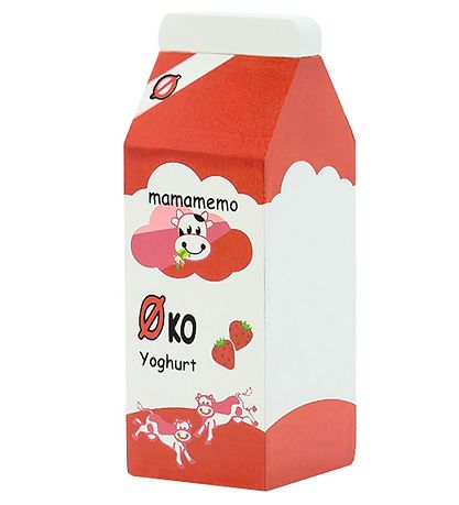 MaMaMeMo Play Food - Wood - Organic Strawberry Yogurt