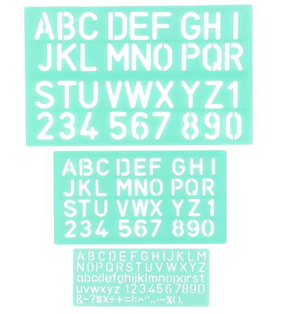 Linex Font Template Set - 3-pack - Green