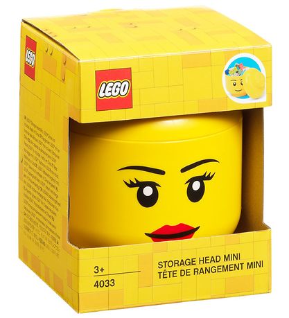 LEGO® Storage Geymslukassi - Mini - Höfuð - 12 cm - Stelpa