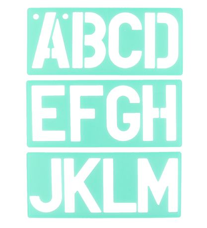 Linex Font Template Set - 10 pcs. - Green