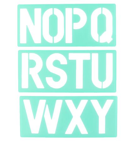 Linex Font Template Set - 10 pcs. - Green