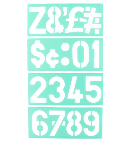 Linex Font Template Set - 10 pcs. - Green
