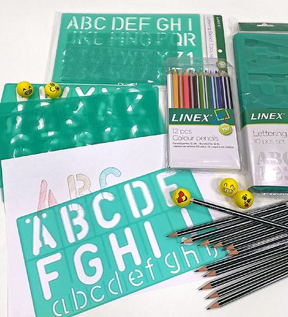 Linex Font Template Set - 10 pcs. - Green