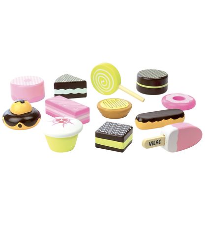Jouets de Nourriture Vilac - 12 Parties - Ensemble à gâteaux