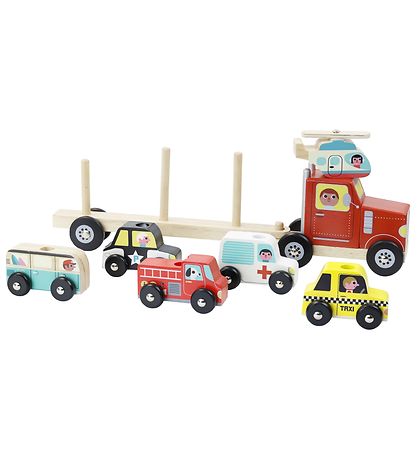 Vilac Truck - Incl. Trailer w. Stackers - Wood