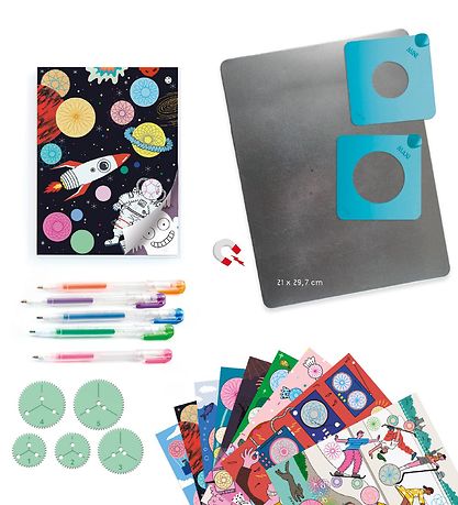 Djeco Colouring Book w. Spirals- 10 Themes