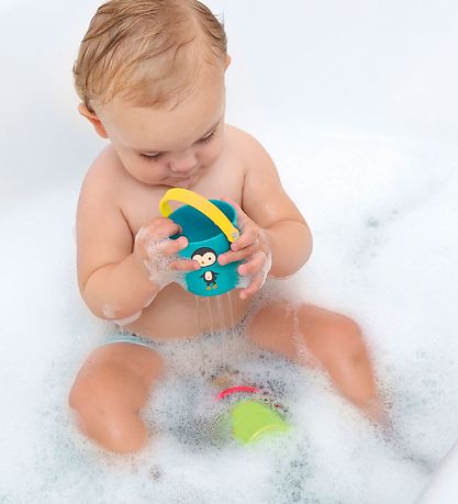 Ludi Bath Toy - 4 Buckets - Multicolour w. Animals