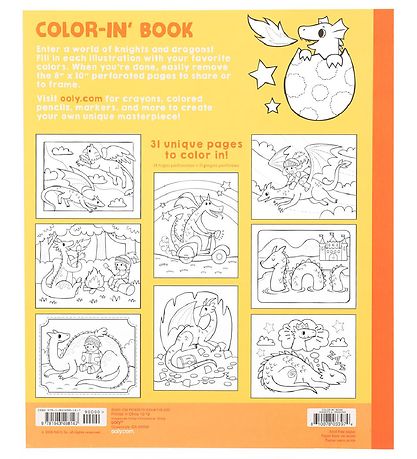 Ooly Colouring Book - 31 Pages - Knights and Dragons
