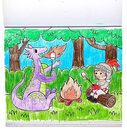 Ooly Colouring Book - 31 Pages - Knights and Dragons