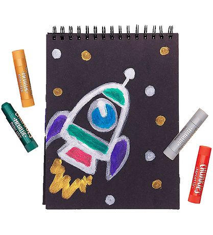 Ooly Jumbo Tússlitir - Chunkies Paint Sticks - 6 Stk. - Málmlita