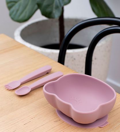 We Might Be Tiny Bowl with Suction Cup - Silicone - Dusty Rose