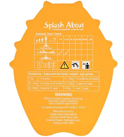 Planche de Natation Splash About - Puffer Fish - Jaune/Orange