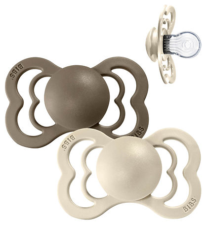 BIBS Supreme+ Pacifiers - Size 2 - 2-Pack - Symmetrical - Vanill
