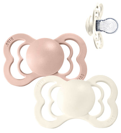 BIBS Supreme+ Schnuller - Gr. 1 - 2er-Pack - Symmetrisch - Blush