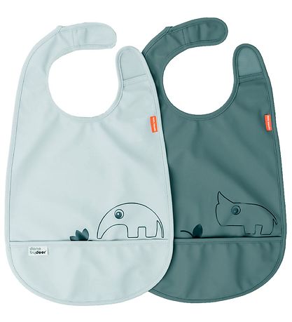 Done By Deer Lätzchen - 2er-Pack - Deer Friends - Blue