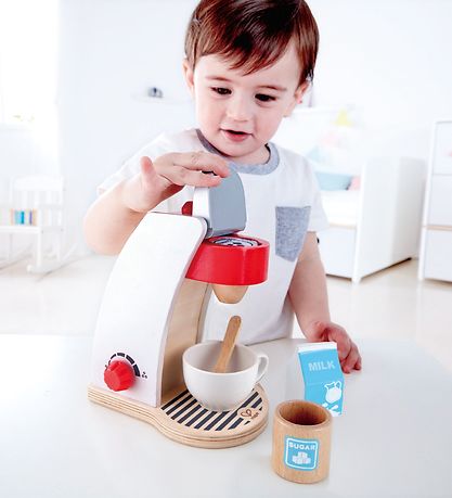 Hape Spielset - 6 Teile - Kaffeemaschine