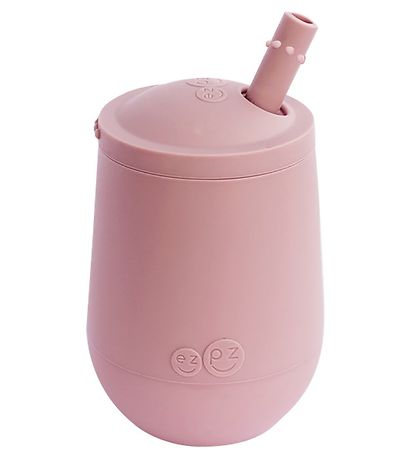 EzPz Mini Cup m. Strohhalm - Silikon - Mattrosa