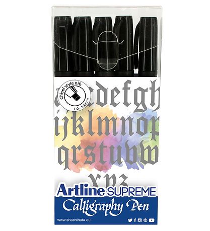 Artline Markers - Supreme Calligraphy Pen - 5 pcs. - Black