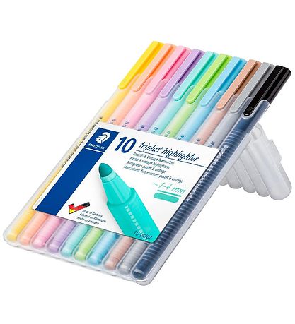 Staedtler Tússlitir - 10 Stk. - Hápunktar - Pastel & V