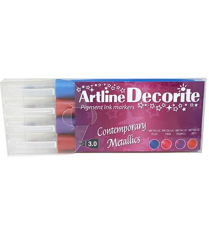 Artline Markers - Decorite Flat - 4 pcs. - Metallic