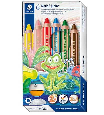 Staedtler Buntstifte - Noris Junior - 3-in-1 - 6 st. m. Bleistif