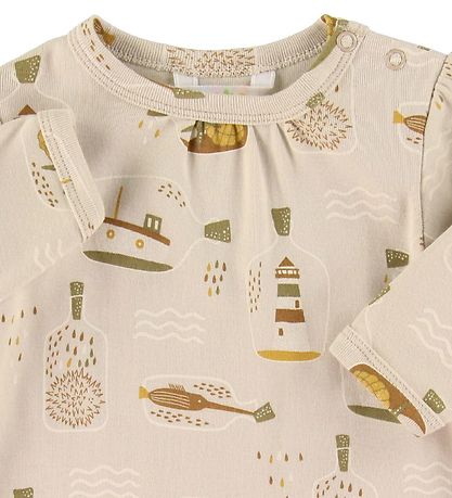 Joha Kleid - Hellbeige m. Print