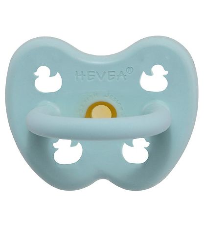Hevea Snuð - 0-3 Mán - Náttúrulegt gúmmí - Baby Blue M. Endur