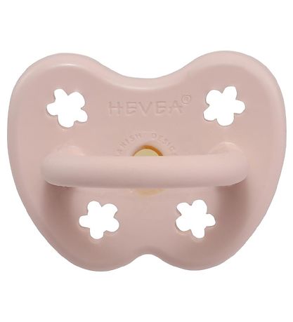 Hevea Snuð - 0-3 Mán - Náttúrulegt gúmmí - Powder Bleikt M. Blóm