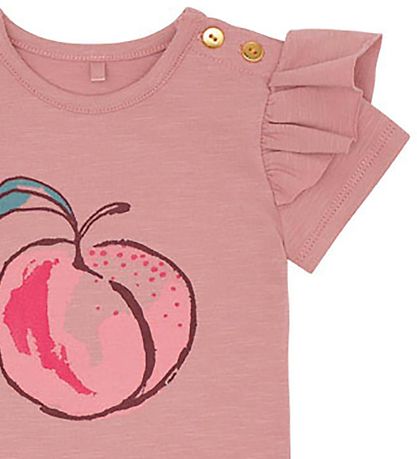Soft Gallery Bodysuit s/s - Helga - Woodrose w. Print
