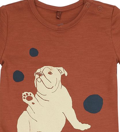 Soft Gallery Bodysuit s/s - Dalton - Arabian Spice w. Dog