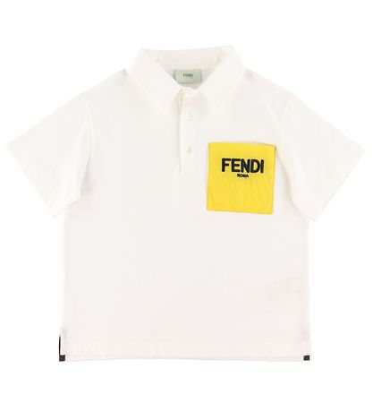 Fendi Polo Shirt - White w. Logo