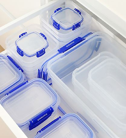 Sistema Lunchbox - Square Klip it Plus - 3-Pack - 1,15L - Blue