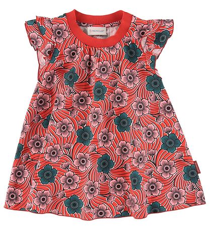 Moncler Kleid - Rot m. Blumen