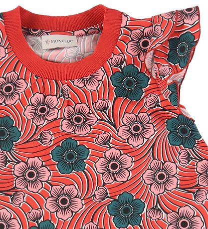 Moncler Kleid - Rot m. Blumen