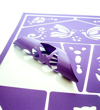 Grim Tout Stencil For Face Paint - Cat And Butterfly