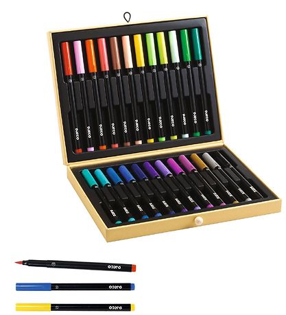 Djeco Brush Pens - 24 Pcs