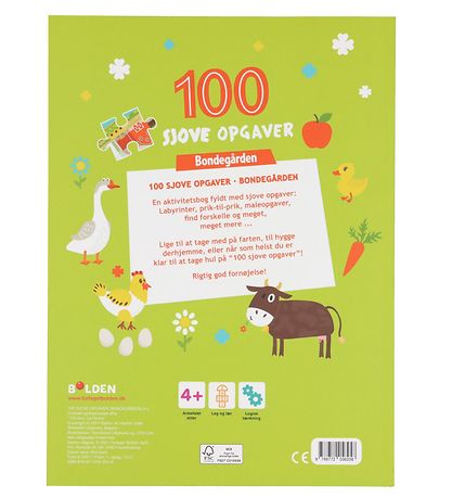 Forlaget Bolden Book - 100 Sjove Opgaver: Bondegården - Danish