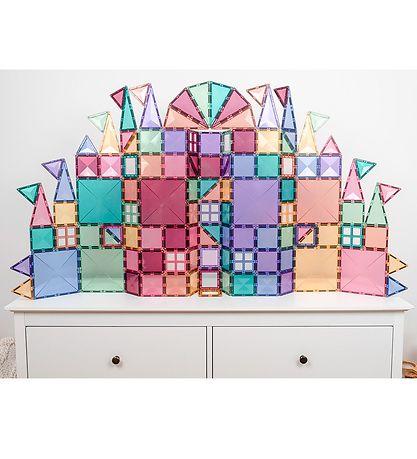 Ensemble d'aimants Connetix - 120 Parties - Pastel Créatif