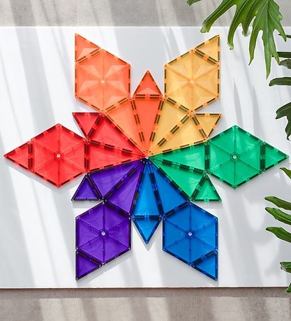 Connetix Magnet Set - 30 Parts - Rainbow Geometry