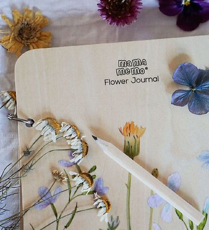 MaMaMeMo Blomsterjournal w. Pencil - Wood