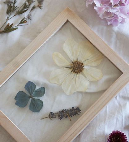 MaMaMeMo Bilderrahmen - 2er-Pack - Gepresste Blumen - Holz